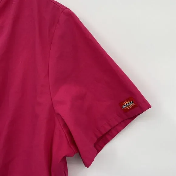 Dickies Womens Classic Fit Short Sleeve Empire Waist Mock Wrap Scrub Top Medium - Picture 5 of 9